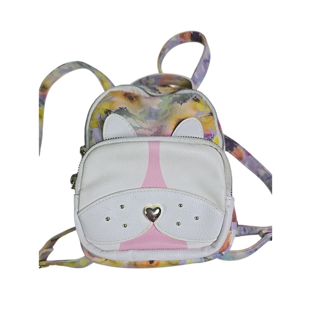 Betsey Johnson Pastel Floral Mini Backpack Kitsch Dog Coquette Girlhood Baddie